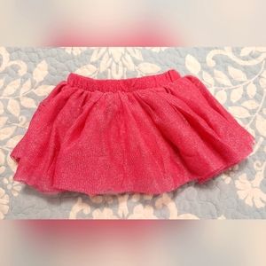 Cat & Jack baby skirt 6-9 months elastic waist, shimmery pink tulle skirt